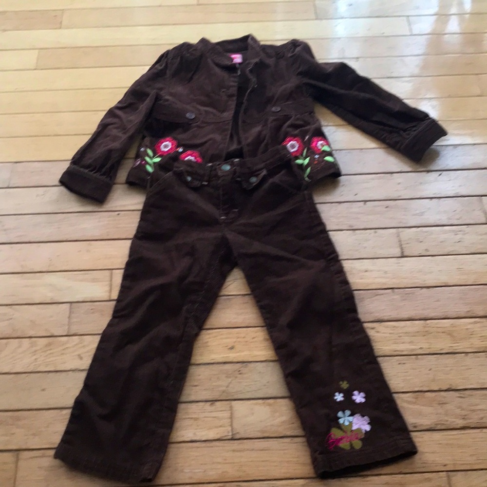 Vintage Barbie set 70s style corduroy outfit